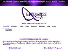 Tablet Screenshot of endlesscrossfit.com